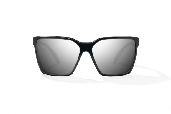 BAJIO ELDORA | Frame Color: Black Gloss | Lens Color: Silver Mirror | Lens Material: Glass Lenses