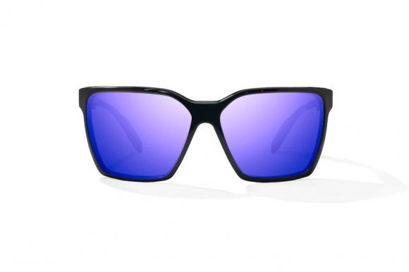 BAJIO ELDORA | Frame Color: Black Gloss | Lens Color: Violet Mirror | Lens Material: Polycarbonate Lenses