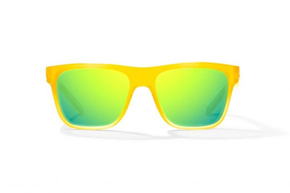 BAJIO HOPEDALE | Frame Color: Yellow Glass Matte | Lens Color: Green Mirror | Lens Material: Polycarbonate Lenses