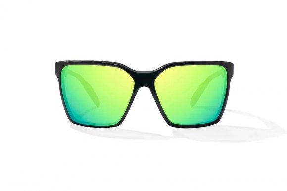 BAJIO ELDORA | Frame Color: Black Gloss | Lens Color: Green Mirror | Lens Material: Polycarbonate Lenses