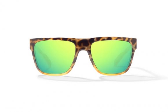 BAJIO CABALLO | Frame Color: Brown Turtle Gloss | Lens Color: Green Mirror | Lens Material: Glass Lenses