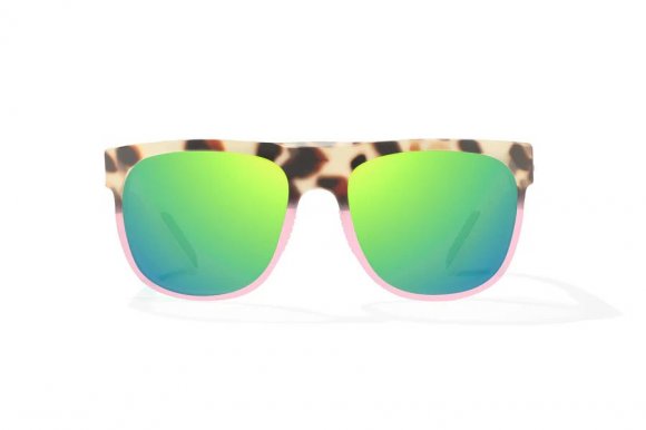 BAJIO CHELEM | Frame Color: Tort-Rose Turtle Gloss | Lens Color: Green Mirror | Lens Material: Polycarbonate Lenses