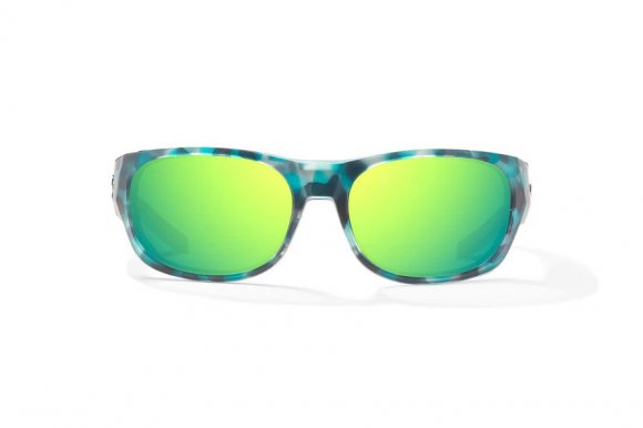 BAJIO DARIEN | Frame Color: Light Blue Water Matte | Lens Color: Green Mirror | Lens Material: Glass Lenses