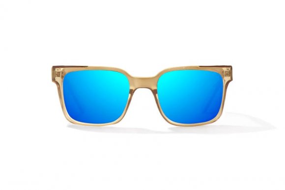 BAJIO PAILA | Frame Color: Brown Glass Gloss | Lens Color: Blue Mirror | Lens Material: Polycarbonate Lenses