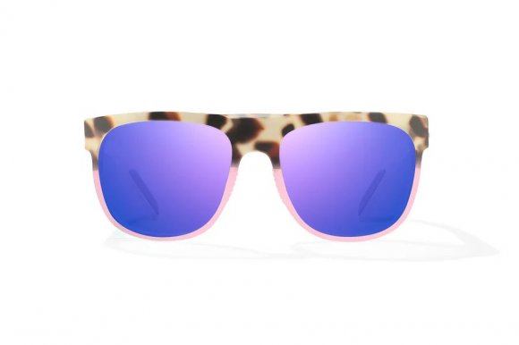 BAJIO CHELEM | Frame Color: Tort-Rose Turtle Gloss | Lens Color: Violet Mirror | Lens Material: Polycarbonate Lenses