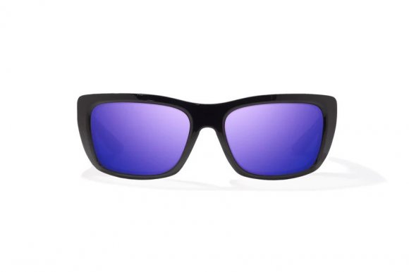 BAJIO ANNETTE | Frame Color: Black Gloss | Lens Color: Violet Mirror | Lens Material: Glass Lenses