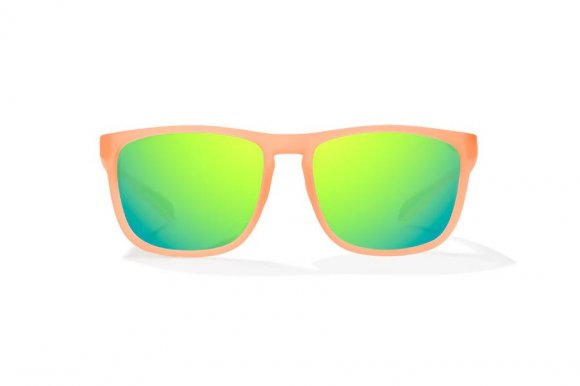 BAJIO CALDA | Frame Color: Peach Glass Matte | Lens Color: Green Mirror | Lens Material: Polycarbonate Lenses