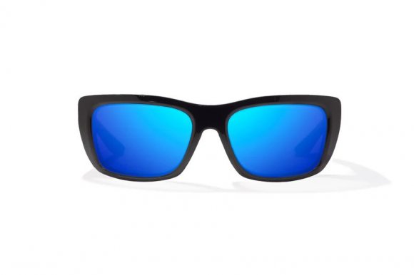 BAJIO ANNETTE | Frame Color: Black Gloss | Lens Color: Blue Mirror | Lens Material: Glass Lenses