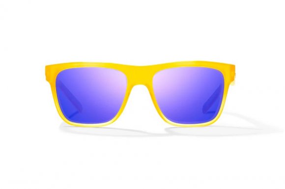 BAJIO HOPEDALE | Frame Color: Yellow Glass Matte | Lens Color: Violet Mirror | Lens Material: Glass Lenses