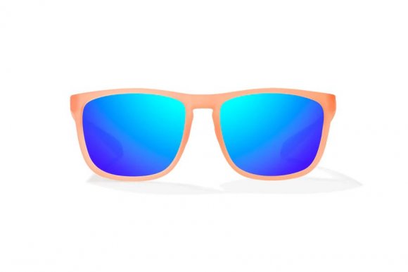 BAJIO CALDA | Frame Color: Peach Glass Matte | Lens Color: Blue Mirror | Lens Material: Polycarbonate Lenses