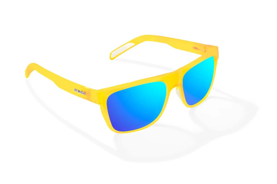 BAJIO HOPEDALE | Frame Color: Yellow Glass Matte | Lens Color: Blue Mirror | Lens Material: Glass Lenses