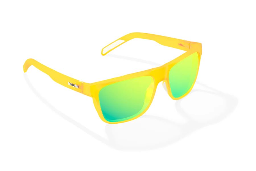 BAJIO HOPEDALE | Frame Color: Yellow Glass Matte | Lens Color: Green Mirror | Lens Material: Polycarbonate Lenses