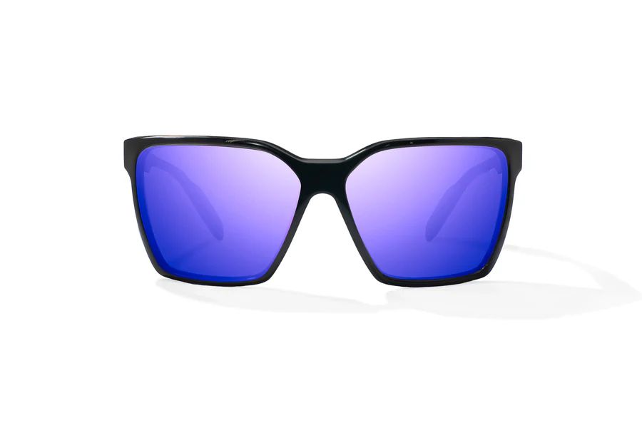 BAJIO ELDORA | Frame Color: Black Gloss | Lens Color: Violet Mirror | Lens Material: Polycarbonate Lenses