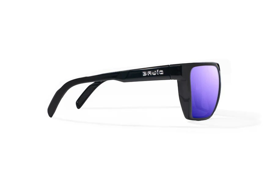 BAJIO ELDORA | Frame Color: Black Gloss | Lens Color: Violet Mirror | Lens Material: Polycarbonate Lenses