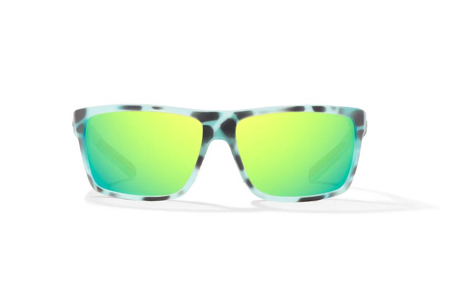 BAJIO SIGS | Frame Color: Light Blue Water Matte | Lens Color: Green Mirror | Lens Material: Glass Lenses