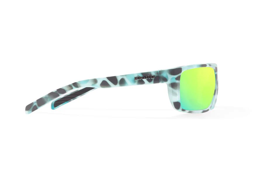 BAJIO SIGS | Frame Color: Light Blue Water Matte | Lens Color: Green Mirror | Lens Material: Glass Lenses