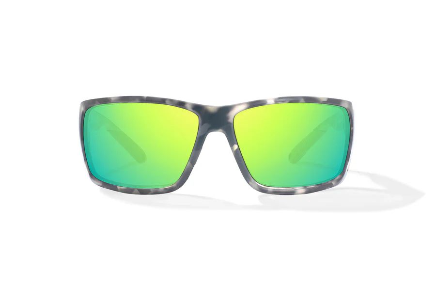 BAJIO BALES BEACH | Frame Gray Rock Matte | Lens Color: Green Mirror | Lens Material: Glass Lenses