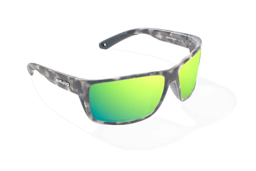 BAJIO BALES BEACH | Frame Gray Rock Matte | Lens Color: Green Mirror | Lens Material: Glass Lenses