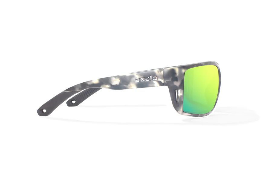 BAJIO BALES BEACH | Frame Gray Rock Matte | Lens Color: Green Mirror | Lens Material: Glass Lenses
