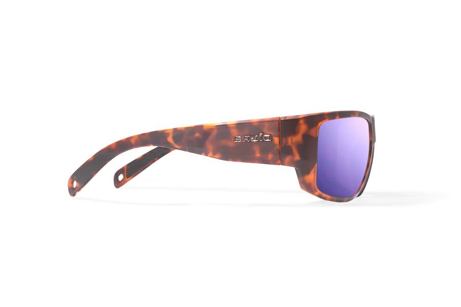 BAJIO PIEDRA | Frame Color: Brown Tortoise Matte | Lens Color: Violet Mirror | Lens Material: Glass Lenses