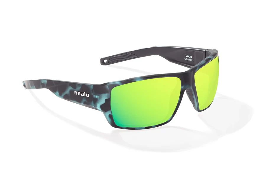 BAJIO VEGA | Frame Color: Blue Water Matte | Lens Color: Green Mirror | Lens Material: Polycarbonate Lenses