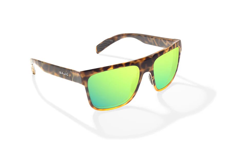 BAJIO CABALLO | Frame Color: Brown Turtle Gloss | Lens Color: Green Mirror | Lens Material: Glass Lenses