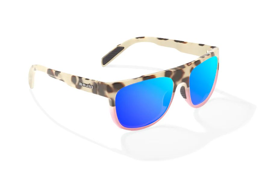 BAJIO CHELEM | Frame Color: Tort-Rose Turtle Gloss | Lens Color: Blue Mirror | Lens Material: Glass Lenses