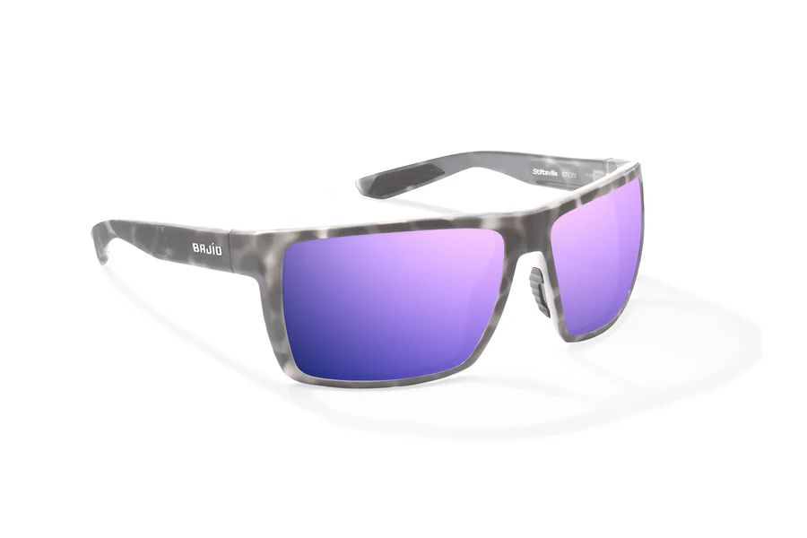 BAJIO STILTSVILLE | Frame Color: Gray Rock Matte | Lens Color: Violet Mirror | Lens Material: Glass Lenses
