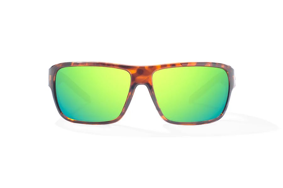 BAJIO RIGOLETS | Frame Color: Brown Tortoise Gloss | Lens Color: Green Mirror | Lens Material: Polycarbonate Lenses