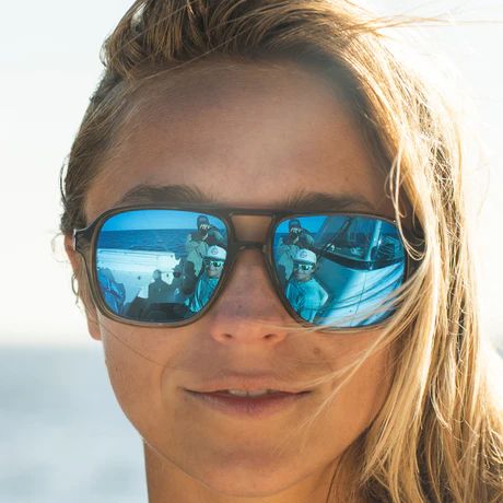 BAJIO 12 SOUTH | Frame Color: Blue Sky Gloss | Lens Color: Blue Mirror | Lens Material: Glass Lenses