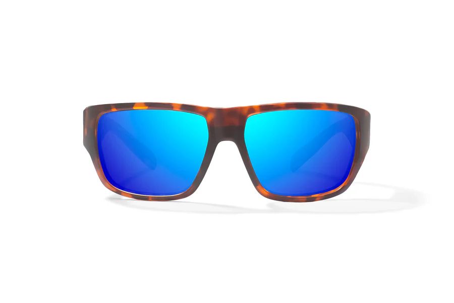 BAJIO PIEDRA | Frame Color: Brown Tortoise Matte | Lens Color: Blue Mirror | Lens Material: Polycarbonate Lenses