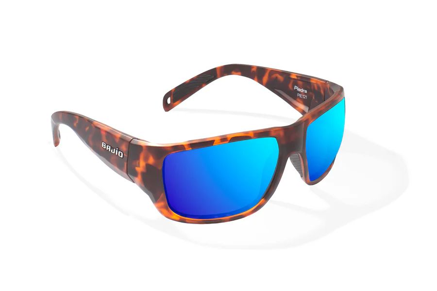 BAJIO PIEDRA | Frame Color: Brown Tortoise Matte | Lens Color: Blue Mirror | Lens Material: Polycarbonate Lenses