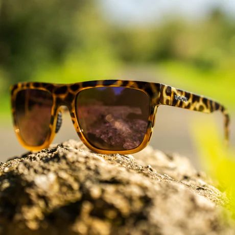 BAJIO CABALLO | Frame Color: Brown Turtle Gloss | Lens Color: Blue Mirror | Lens Material: Polycarbonate Lenses