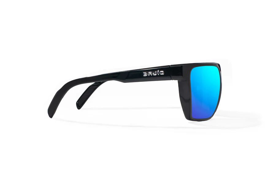 BAJIO ELDORA | Frame Color: Black Gloss | Lens Color: Blue Mirror | Lens Material: Polycarbonate Lenses