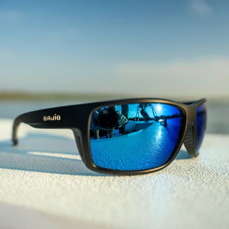 BAJIO BALES BEACH | Frame Color: Black Matte | Lens Color: Blue Mirror | Lens Material: Glass Lenses