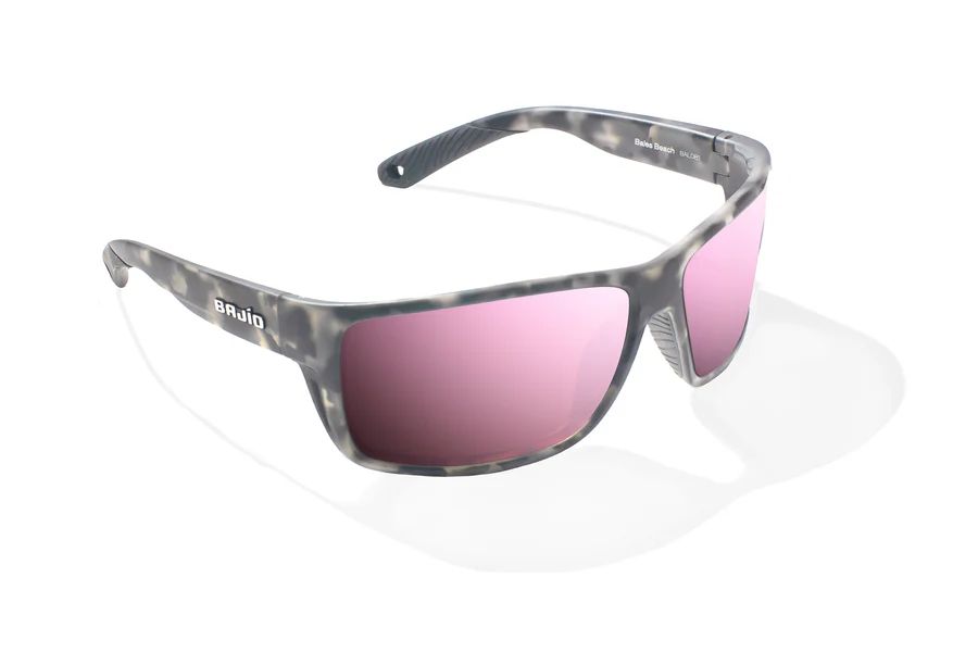 BAJIO BALES BEACH | Frame Gray Rock Matte | Lens Color: Rose Mirror | Lens Material: Glass Lenses
