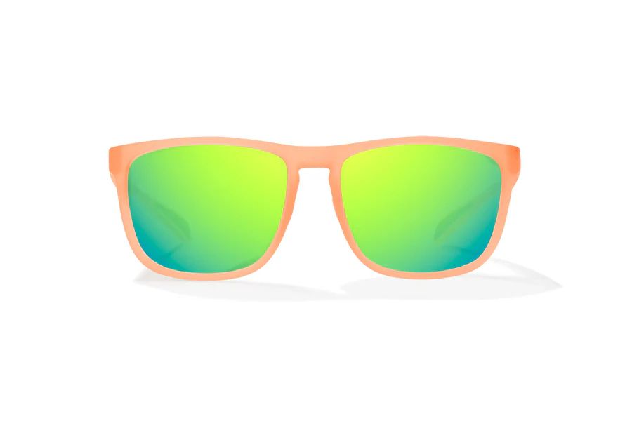 BAJIO CALDA | Frame Color: Peach Glass Matte | Lens Color: Green Mirror | Lens Material: Polycarbonate Lenses