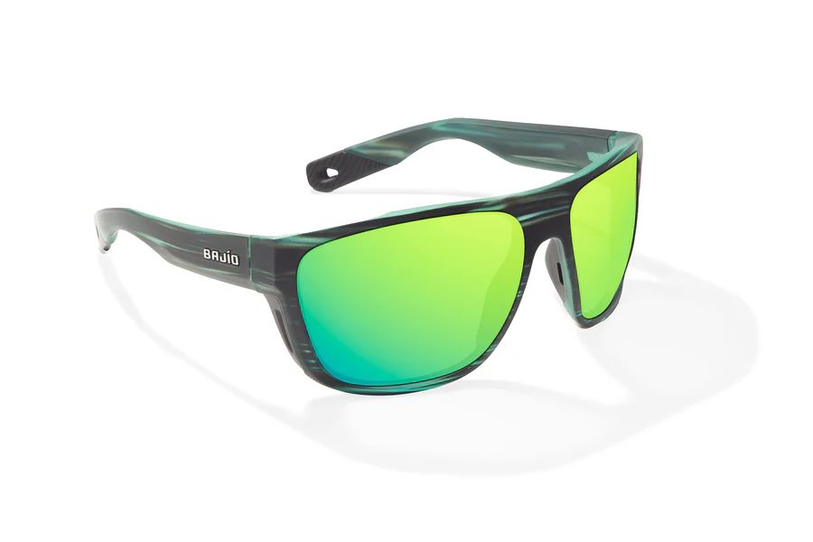 BAJIO LAS ROCAS | Frame Color: Blue Grass Matte | Lens Color: Green Mirror | Lens Material: Glass Lenses