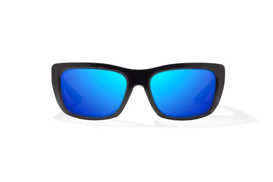 BAJIO ANNETTE | Frame Color: Black Gloss | Lens Color: Blue Mirror | Lens Material: Glass Lenses