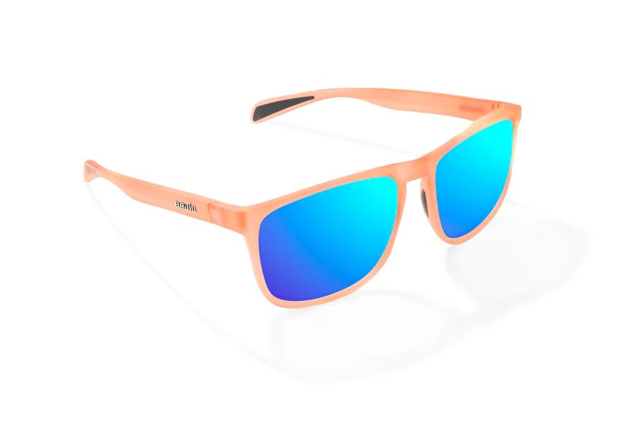 BAJIO CALDA | Frame Color: Peach Glass Matte | Lens Color: Blue Mirror | Lens Material: Polycarbonate Lenses