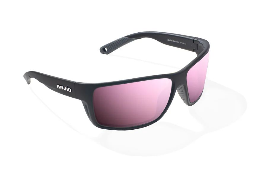 BAJIO BALES BEACH | Frame Color: Black Matte | Lens Color: Rose Mirror | Lens Material: Glass Lenses