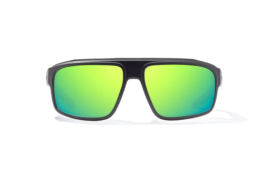 BAJIO GREENLAND | Frame Color: Black Matte | Lens Color: Green Mirror | Lens Material: Polycarbonate Lenses