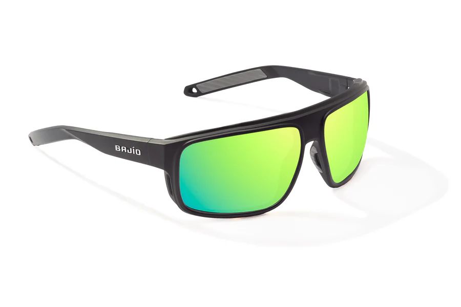 BAJIO GREENLAND | Frame Color: Black Matte | Lens Color: Green Mirror | Lens Material: Polycarbonate Lenses