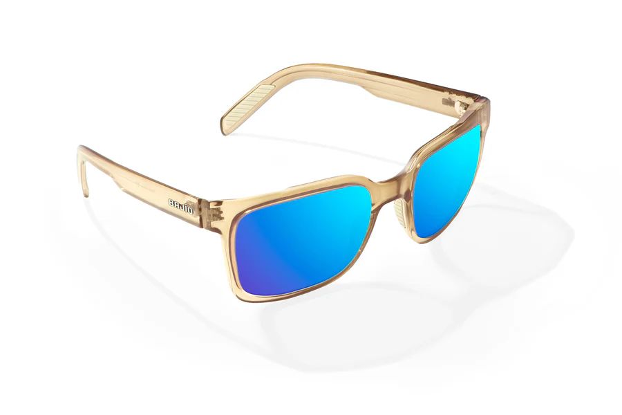 BAJIO PAILA | Frame Color: Brown Glass Gloss | Lens Color: Blue Mirror | Lens Material: Polycarbonate Lenses