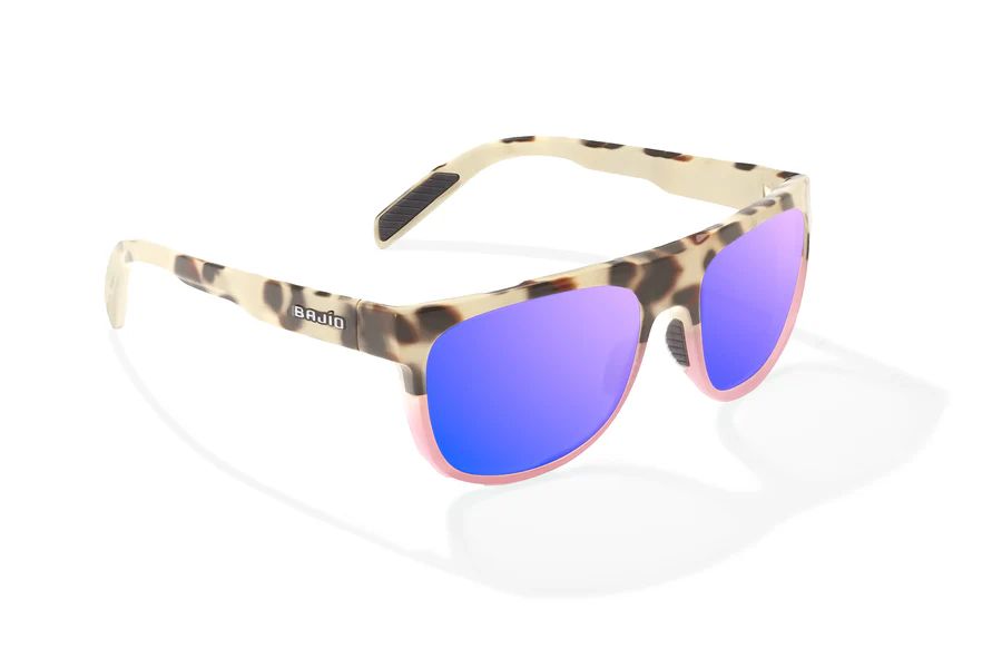 BAJIO CHELEM | Frame Color: Tort-Rose Turtle Gloss | Lens Color: Violet Mirror | Lens Material: Glass Lenses