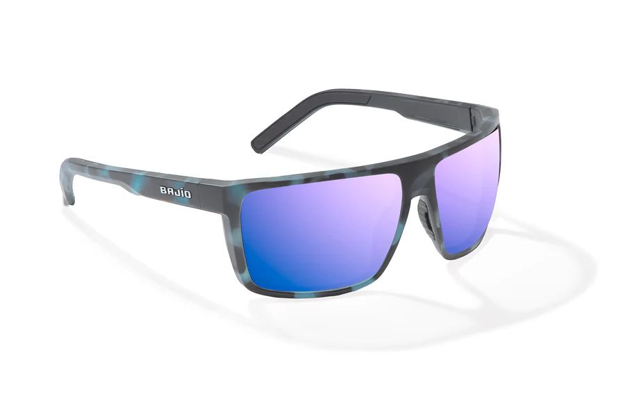 BAJIO TOADS | Frame Color: Blue Water Matte | Lens Color: Violet Mirror | Lens Material: Glass Lenses