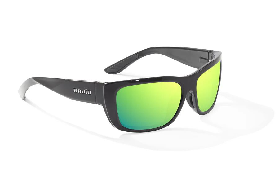 BAJIO ANNETTE | Frame Color: Black Gloss | Lens Color: Green Mirror | Lens Material: Glass Lenses