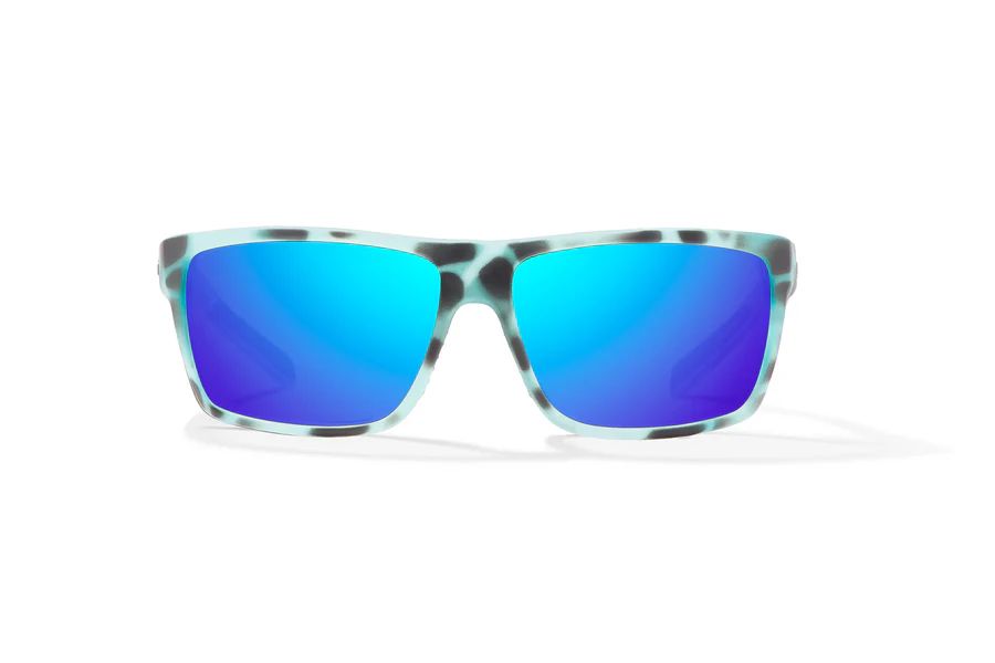 BAJIO SIGS | Frame Color: Light Blue Water Matte | Lens Color: Blue Mirror | Lens Material: Polycarbonate Lenses