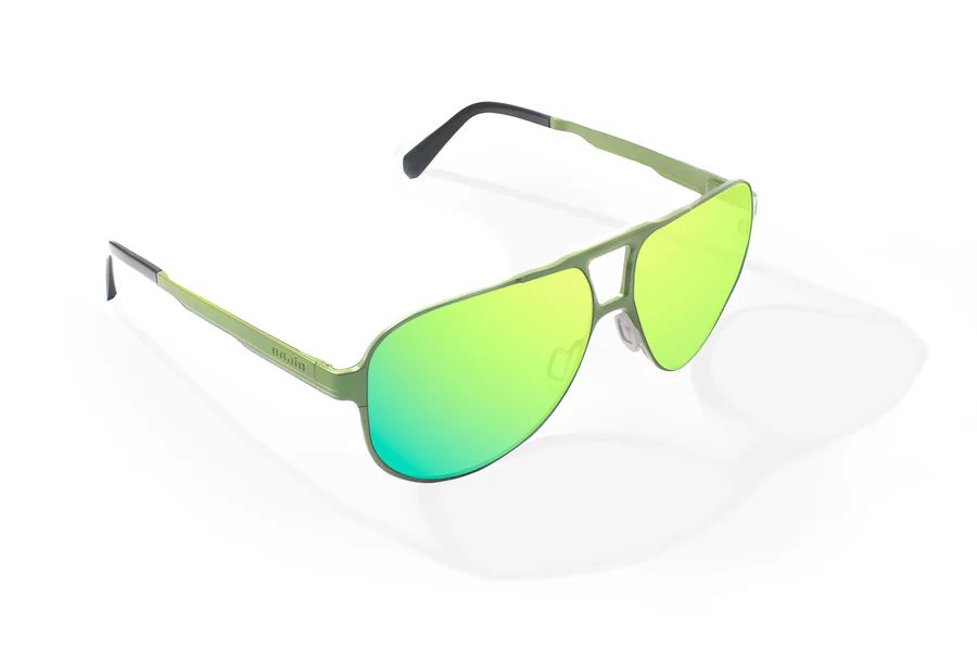 BAJIO CLINK | Frame Color: Army Green Matte | Lens Color: Green Mirror | Lens Material: Glass Lenses