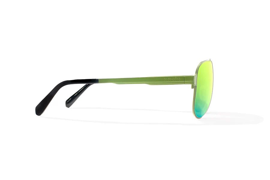 BAJIO CLINK | Frame Color: Army Green Matte | Lens Color: Green Mirror | Lens Material: Glass Lenses